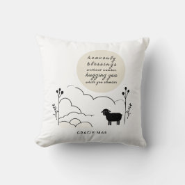 Himmlisches Segen-Gebet | Neutrale Farben | Schafe Kissen