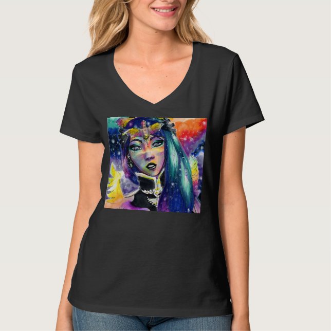 Himmlisches Stern-Mädchen-Entwurfs-Shirt T-Shirt (Vorderseite)