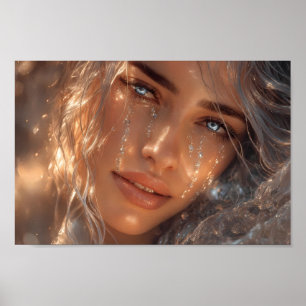 Himmlisches Tränenlicht-Traumporträtposter Poster