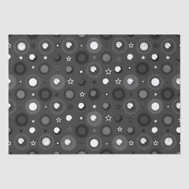 Himmlisches Uhrwerk Seidenpapier (Vorderseite)