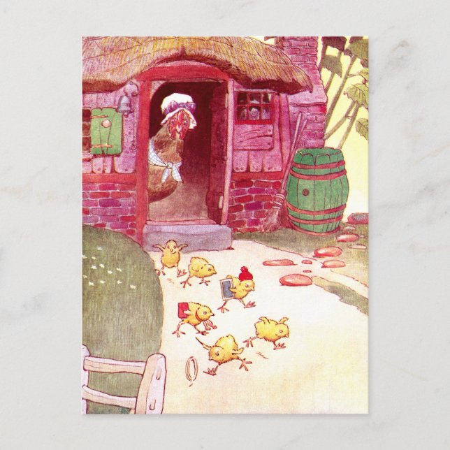 Hin und Her in Pink House Postkarte (Vorderseite)