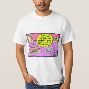 Hin und wieder… LUSTIGER Cartoon Bogenwimmerns u. T-Shirt