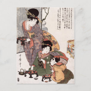 Hinamatsuri (Girl's Festival) Kitagawa Utamaro Postkarte
