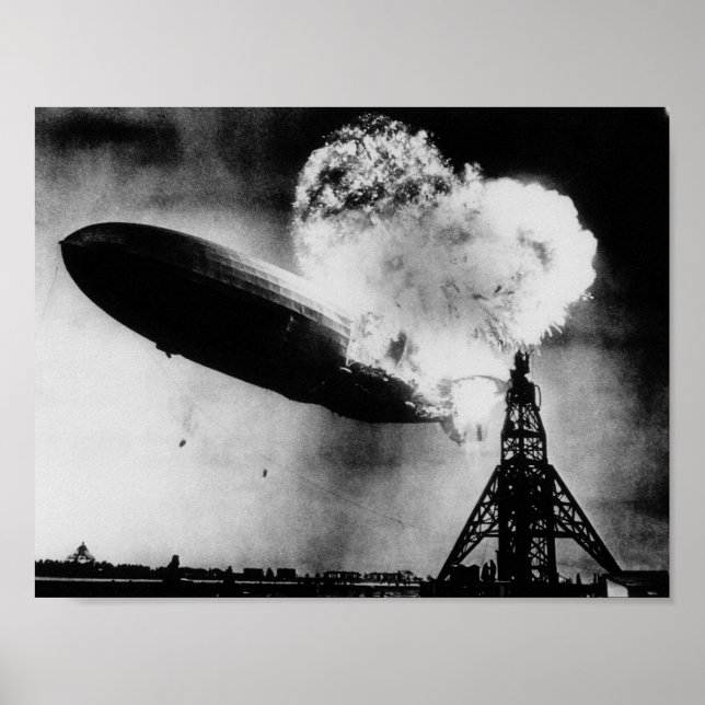 Hindenburger Desaster - Zeppelin-Explosion Poster (Vorne)