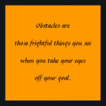 Hindernisse Poster<br><div class="desc">Denken Sie daran,  sich Ihr Ziel anzusehen!</div>