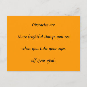 Hindernisse Postkarte