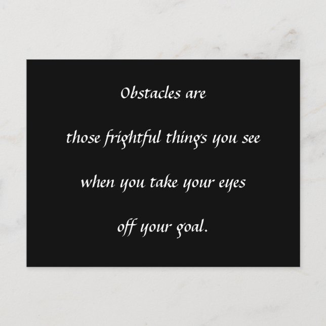 Hindernisse Postkarte (Vorderseite)