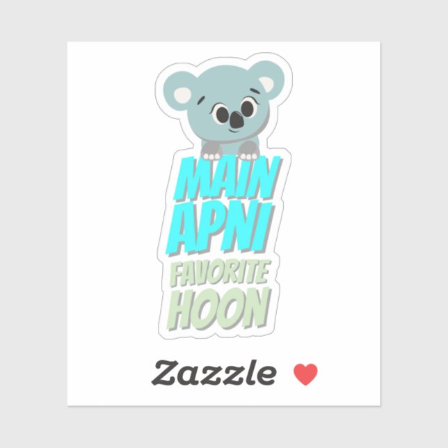 Hindi Bollywood Fun Quote Sticker (Blatt)