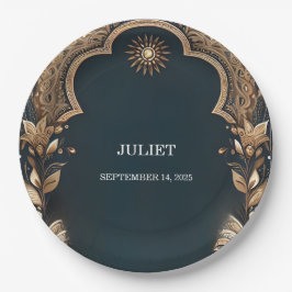 Hindi Henna Mehndi Indian Style Brautparty Pappteller