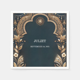 Hindi Henna Mehndi Indian Style Brautparty Serviette