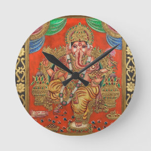 HINDISCHE GOTTHEIT LORD-GANESH RUNDE WANDUHR