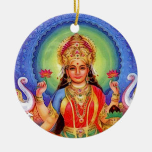 Hindische Göttin Lakshmi Maa Keramik Ornament