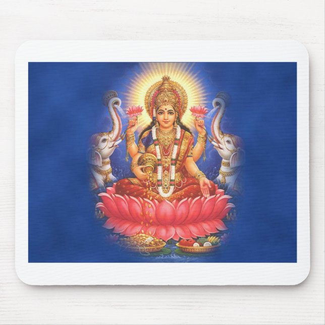 Hindische Göttin Laxmi Devi Mata Mousepad (Vorne)