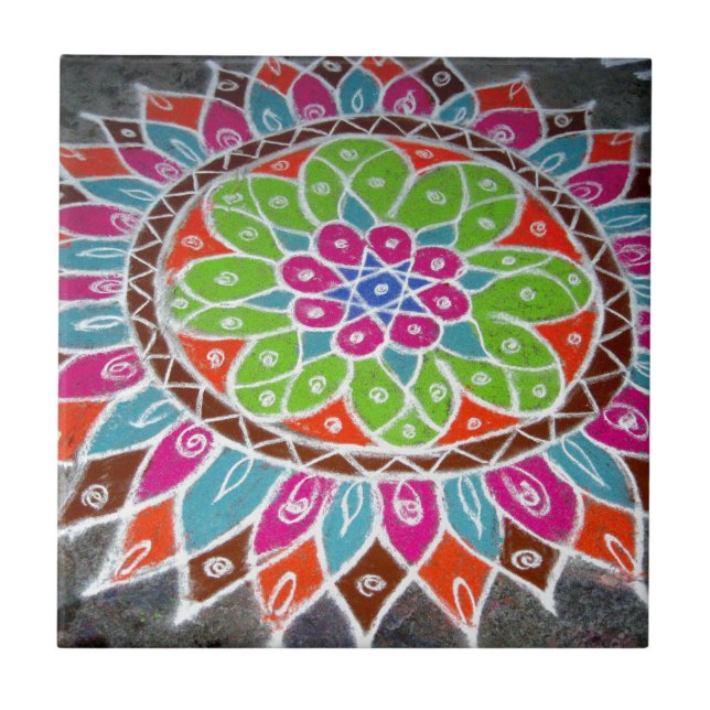 Hindische Kunst Fliese (Vorderseite)