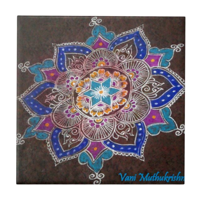 Hindische Kunst Fliese (Vorderseite)