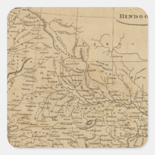 Hindoostan 6 quadratischer aufkleber