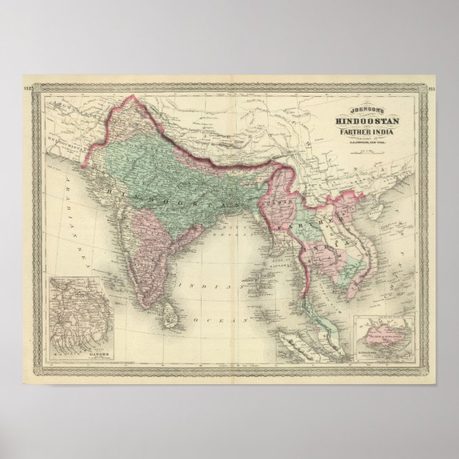 Hindoostan und Farther India Poster (Vorne)