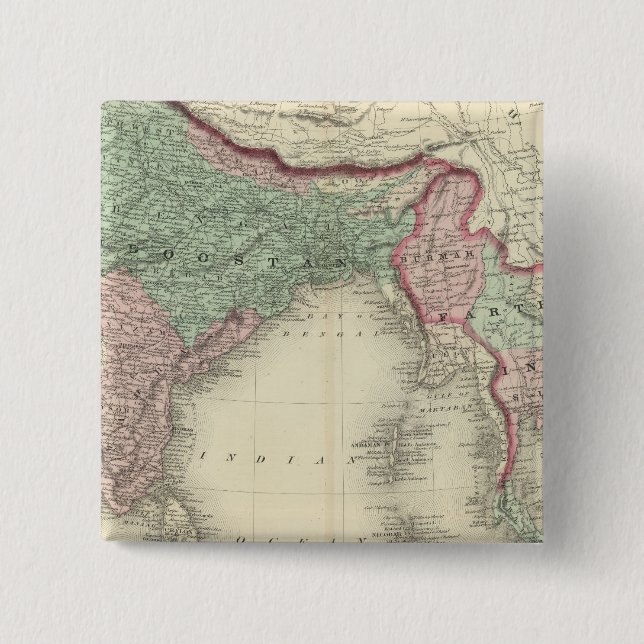 Hindoostan und weiteres Indien Button (Vorderseite)