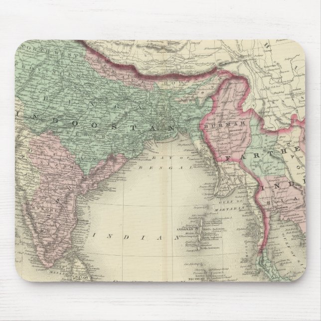Hindoostan und weiteres Indien Mousepad (Vorne)