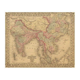 Hindoostan, weiteres Indien, China, Tibet 2 Holzwanddeko