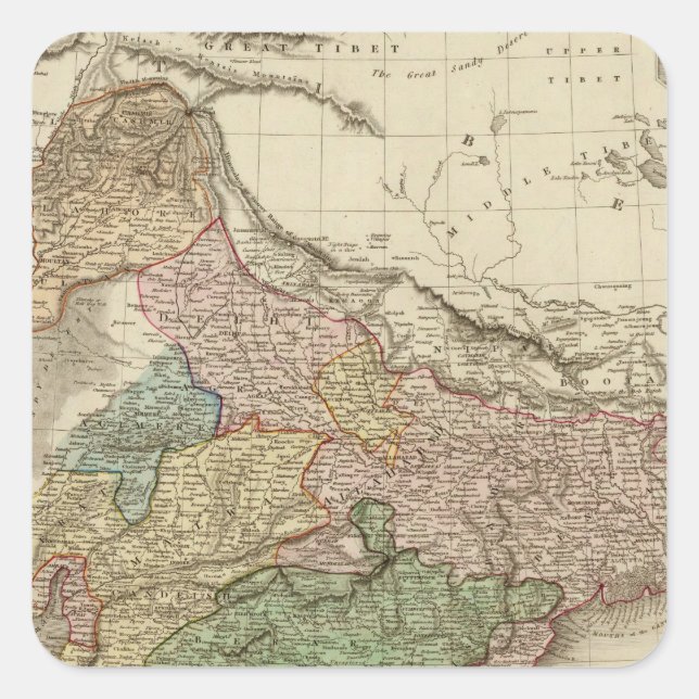 Hindostan 2 quadratischer aufkleber (Vorderseite)