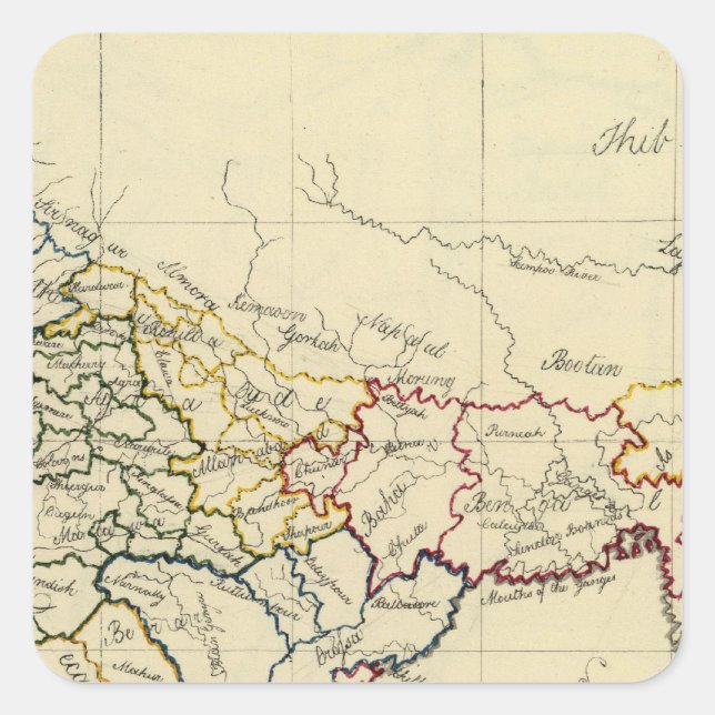 Hindostan Quadratischer Aufkleber (Vorderseite)