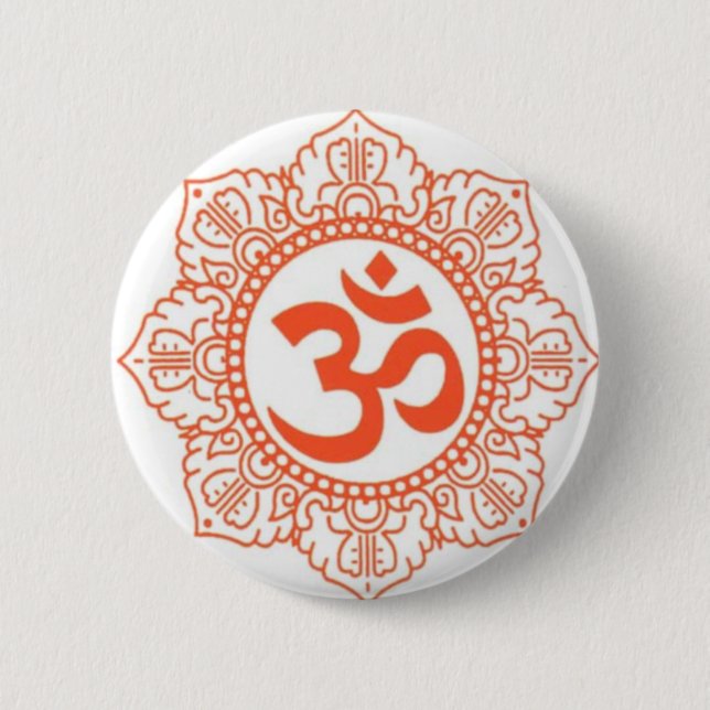 HINDU - BUDDHA-SYMBOLE OM, OHM BUTTON (Vorderseite)