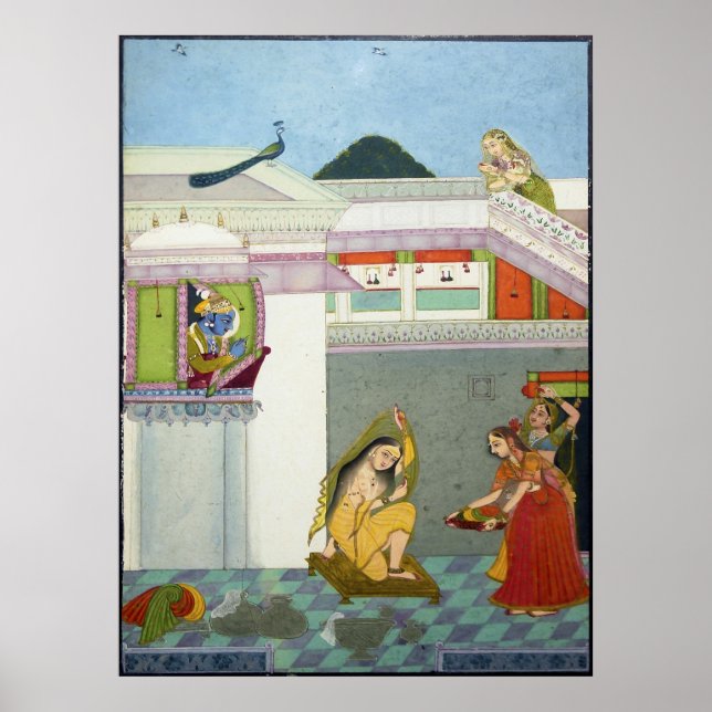 Hindu Deities Krishna und Radha Poster (Vorne)