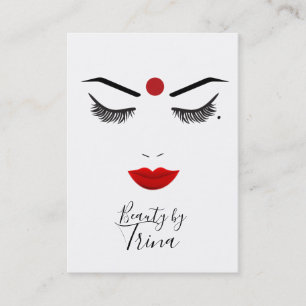Hindu Dot Beauty Face Lashes & Packages Makeup Visitenkarte