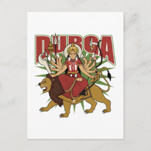 Hindu Durga Postkarte