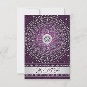 Hindu Ganesh Lila, silberne Schriftrollen Hochzeit Einladung
