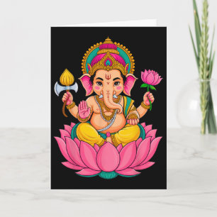 Hindu Ganesha Puja Elefant Gott Indien Meditation Karte