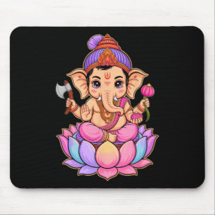 Hindu Ganesha Puja Elefant Gott Indien Meditation Mousepad