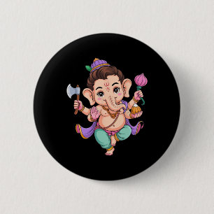 Hindu Ganesha Puja Elefantengott Indien Meditation Button