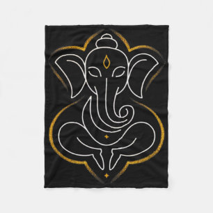 Hindu Ganesha Puja Elefantengott Indien Meditation Fleecedecke