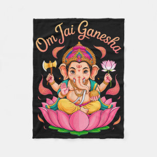 Hindu Ganesha Puja Elefantengott Indien Meditation Fleecedecke