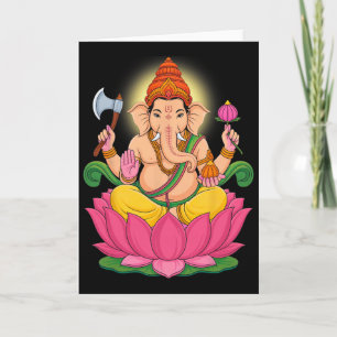 Hindu Ganesha Puja Elefantengott Indien Meditation Karte