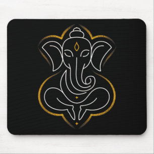 Hindu Ganesha Puja Elefantengott Indien Meditation Mousepad