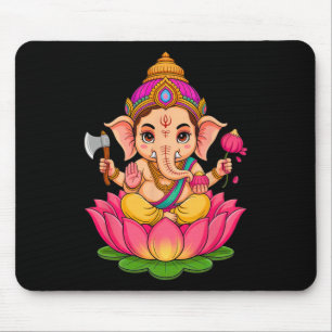 Hindu Ganesha Puja Elefantengott Indien Meditation Mousepad