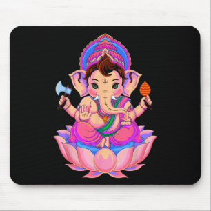 Hindu Ganesha Puja Elefantengott Indien Meditation Mousepad