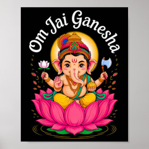 Hindu Ganesha Puja Elefantengott Indien Meditation Poster
