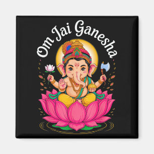 Hindu Ganesha Puja Elephant Gott Indien Meditation Magnet