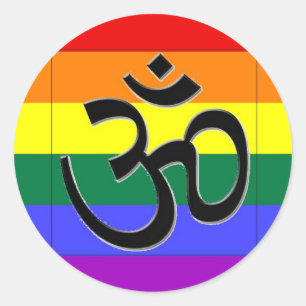 Hindu Gay Pride Runder Aufkleber