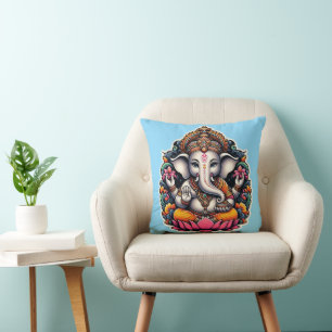 Hindu God Ganesh/Ganesha/Ganpati Throw Pillow Kissen