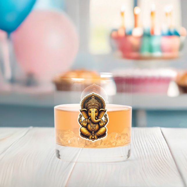 Hindu God Ganesh / Ganesha Whiskyglas (Insitu (Baby Party))