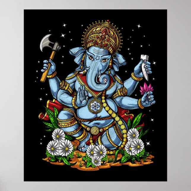 Hindu God Ganesha Poster (Vorne)