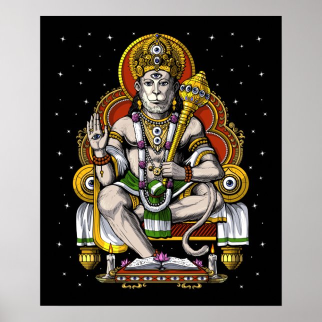 Hindu God Hanuman Poster (Vorne)