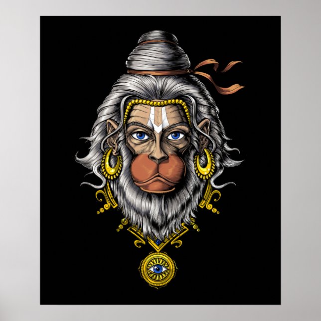 Hindu God Hanuman Poster (Vorne)