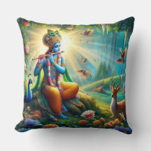 Hindu God Krishna Kissen mit om Design auf der Rüc