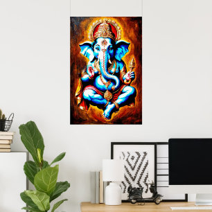 Hindu God Lord Ganesh Digitale Kunst herunterladen Poster